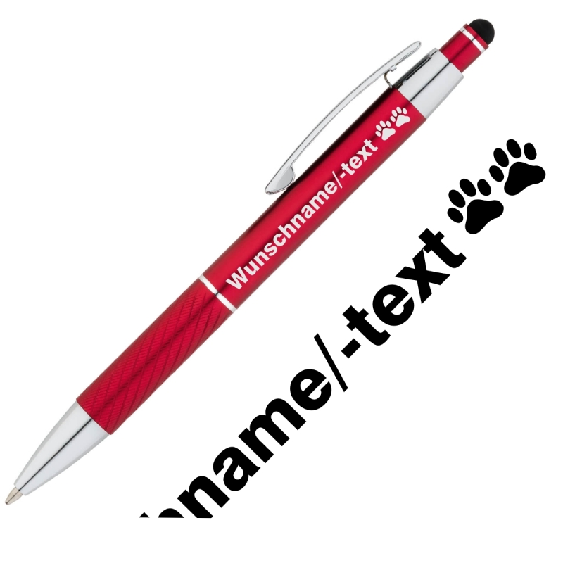 Kugelschreiber Katzenpfote mit Wunschtext